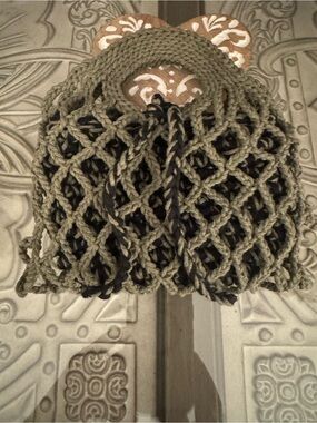 Bonita Bolso Handmade Olive Green Crochet Market Tote by Yvonne